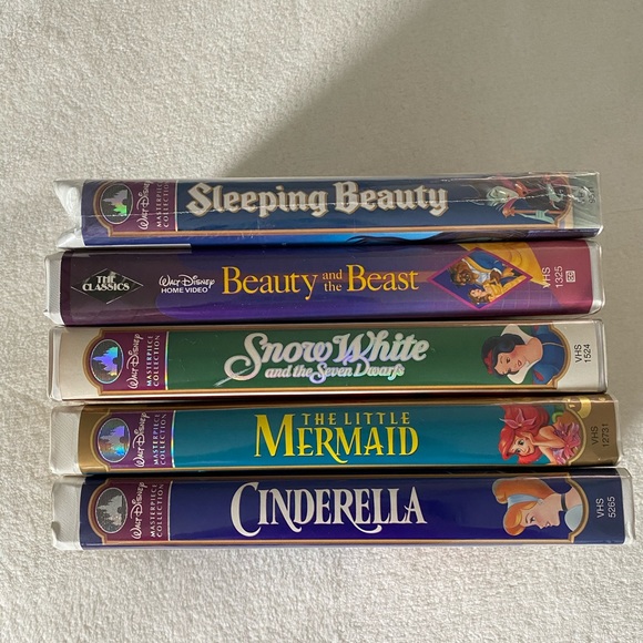 Disney Other 5 Disney Princess Vhs Tapes Poshmark